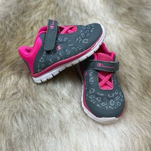 4W Toddler Animal Chetah Print Champion Velcro Shoes